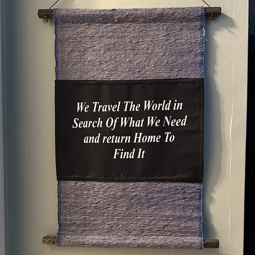 Inspirational Black and Gray Tapestry Wall Decor
